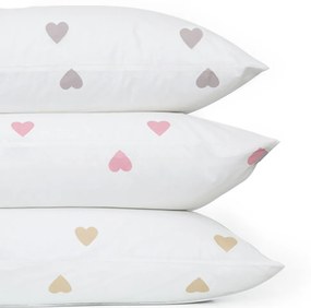 Σεντόνι Μονό Mix&amp;Match Hearts Γκρι 160x240 - Borea Home