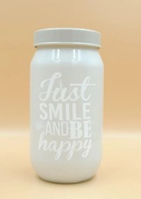 Δοχείο Κουζίνας Γυάλινο 1000ml Just Smile Veltihome 21-14637 Grey