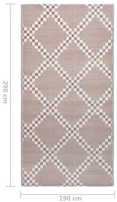 vidaXL Χαλί εξωτερικού χώρου ARAKIL καφέ 190x290 cm PP