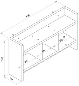 Ράφι Τοίχου ArteLibre DRAPER Φυσικό Μοριοσανίδα/Μελαμίνη 64x14x35cm