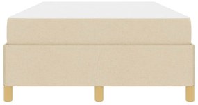 vidaXL Σκελετός Κρεβατιού με στρώμα Κρεμ 120 x 200 cm ύφασμα