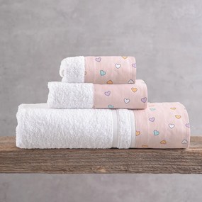 Παιδικές Πετσέτες (Σετ 3τμχ) Rythmos Tiny Heart 500gsm Λευκό ΣΥΣΚΕΥΑΣΙΑ ΣΑΚΟΥΛΑ