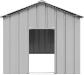 vidaXL Σπιτάκι σκύλου με οροφή 113x153x101 cm Γαλβανισμένος χάλυβας