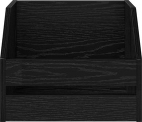 vidaXL Κουτί Άλμπουμ Βινυλίου Μαύρη Δρυς 38 x 30 x 29 εκ