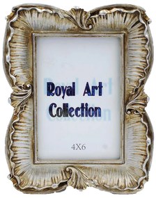 Κορνίζα Χειροποίητη Αντικέ Πολυεστερική Πατίνα Ασημί Royal Art 13x18εκ. YUA129/57SL