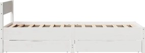 vidaXL Σκελετός Κρεβ. Χωρίς Στρώμα Λευκό 90x190 εκ Μασίφ Πεύκο