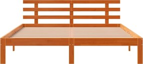 vidaXL Σκελετός Κρεβ. Χωρίς Στρώμα Καφέ Κεριού 150x200 εκ Μασίφ Πεύκο