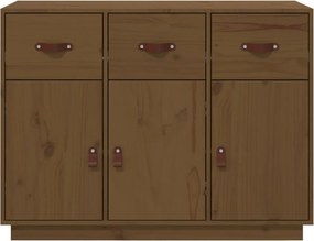 vidaXL Ντουλάπι Καφέ Μελί 100 x 4 x 75 εκ. από Μασίφ Ξύλο Πεύκου