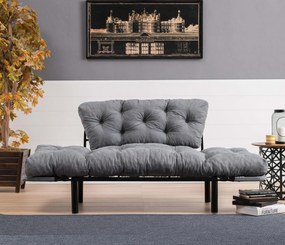 Διθέσιος Καναπές Κρεβάτι Γκρι TONNE 70x150x85