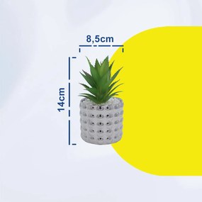 Τεχνητό Φυτό σε Μοντέρνο Κεραμικό Γλαστράκι 8.5x14cm