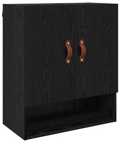 vidaXL Ντουλάπα Τοίχου Μαύρη δρυς 60 x 31 x 70 εκ Επεξεργασμένο ξύλο