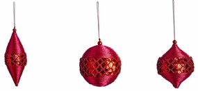 JΚ Home Décor - Μπάλα Δέντρου Κόκκινη 8cm S/3