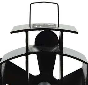 vidaXL Αερόθερμο Σόμπας Μαύρο με 5 Πτερύγια