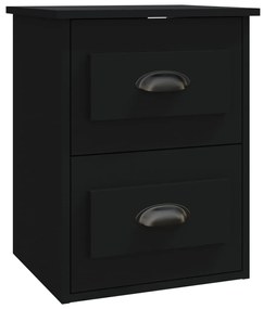vidaXL Κομοδίνα Επιτοίχια 2 τεμ. Μαύρα 41,5 x 36 x 53 εκ.