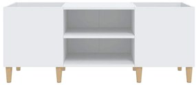 vidaXL Δισκοθήκη Λευκή 121 x 38 x 48 εκ. Επεξεργασμένο Ξύλο