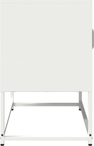 ντουλάπι τηλεόρασης vidaXL Λευκό 68x39x60,5cm από χάλυβα ψυχρής έλασης