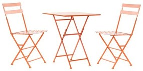 Σετ Τραπέζι με 2 Καρέκλες DKD Home Decor MB-177412 Κοράλι 60 x 60 x 75 cm (3 pcs)