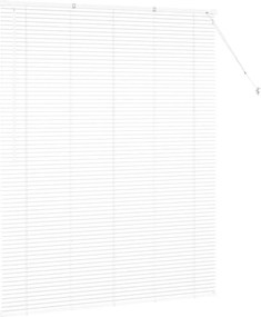 vidaXL Βενετσιάνικες Ρόδες Λευκό 175 x 145 εκ Αλουμίνιο