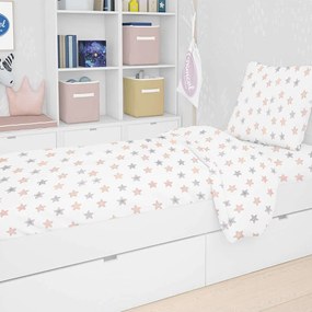 Σεντόνι Βρεφικό Με Λάστιχο Star 103 Grey DimCol Crib 70x140cm 100% Cotton