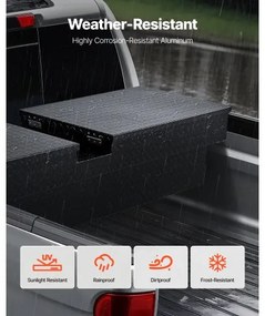VEVOR Crossover Tool Box 70x20x13 In Heavy Duty Aluminum Toolbox for Truck Bed