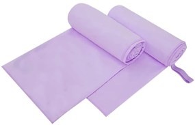 vidaXL Αθλητικές Πετσέτες 2 pcs Μοβ 200 x 100 cm