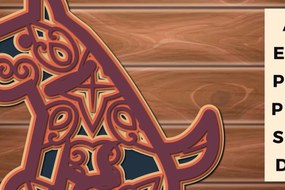 Σετ των 2 Intra απο ξύλο plywood 3mm-4mm πάχος 3D Multi Layer Paper Cut Dog Decor Δίασταση 15x15 cm INTRAFABR-17658032