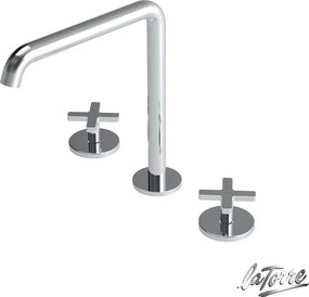 La Torre Elle Cross Chrome 38102 - Μπαταρία νιπτήρα 3 οπών