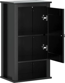 vidaXL Ντουλάπι Μπάνιου Επιτοίχιο BERG Μαύρο 40x27x71,5 εκ Μασίφ Πεύκο