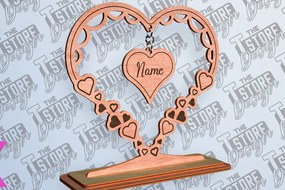 Σετ των 2 Intra απο ξύλο plywood 3mm-4mm πάχος – βάσης κρεμαστό καρδιών του Αγίου Βαλεντίνου Δίασταση 20x20 cm INTRAFABR-81249639