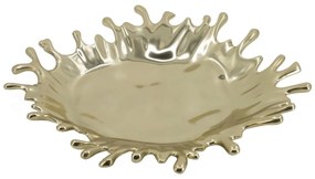 Artekko Splash Διακοσμητική Πιατέλα Μέταλλο Χρυσό (45x41x6)cm Artekko 48466