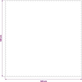 vidaXL Ύφασμα Τραπέζης Λευκό 140 x 140 cm Ορθογώνιος