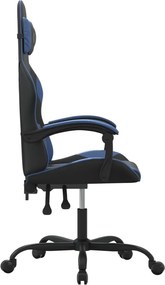 vidaXL Καρέκλα Gaming Μαύρο/Μπλε από Συνθετικό Δέρμα