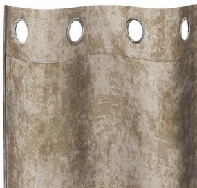 vidaXL Κουρτίνα με κουρτίνες 2 pcs Μπρονζέ 260 x 140 εκ. Βελούδο