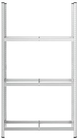 vidaXL Ράφι ελαστικών 3 επιπέδων Ασημί 110x40x200 cm Ατσάλι