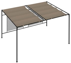 vidaXL Κιόσκι Γκρι / Μπεζ 3 x 4 x 2,3 εκ. 180 γρ./μ² με Συρόμενη Οροφή