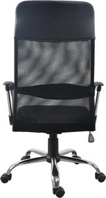 Καρέκλα γραφείου τροχήλατη Nextdeco μαύρη Υ106-115εκ.