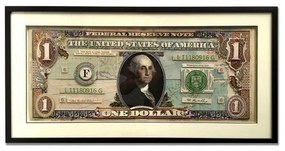 Supergreens Πίνακας Κολάζ US Dollar 50x100 εκ