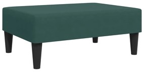 Καναπές Κρεβάτι Διθέσιος με Υποπόδιο Σκούρο Πράσινο Βελούδινος - Πράσινο