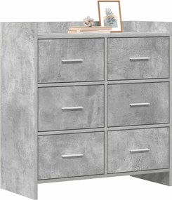 vidaXL Πλαϊνό γραφείο Γκρι Σκυροδέματος 75 x 33 x 80 εκ