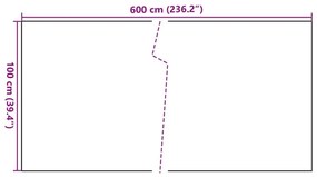 Διαχωριστικό Βεράντας Λευκό 600 x 100 εκ. από Συνθετικό Ρατάν - Λευκό