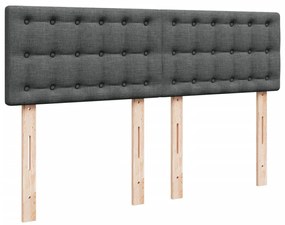 ΚΡΕΒΑΤΙ BOXSPRING ΜΕ ΣΤΡΩΜΑ ΣΚΟΥΡΟ ΓΚΡΙ 160X200 ΕΚ ΥΦΑΣΜΑΤΙΝΟ 3287522