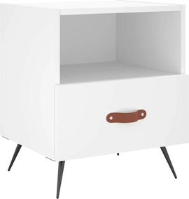 vidaXL Κομοδίνο Λευκό 40 x 35 x 47,5 εκ. από Επεξεργασμένο Ξύλο