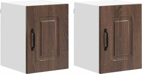 vidaXL Πάνελ πλυντηρίου πιάτων Kalmar 2 pcs Καφέ δρυς