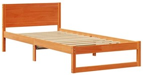 vidaXL Σκελετός Κρεβατιού Καφέ 80 x 200 cm Μασίφ ξύλο πεύκου