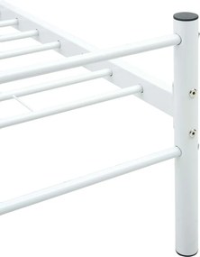 vidaXL Πλαίσιο Κρεβατιού Λευκό 90 x 200 εκ. Μεταλλικό