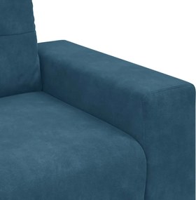 vidaXL Καναπές Διθέσιος Μπλε Βελούδο 180x77x82 εκ.