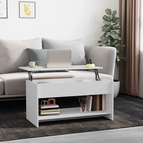 vidaXL Τραπεζάκι Σαλονιού Λευκό 102 x 50 x 52,5 εκ. Επεξεργασμένο Ξύλο
