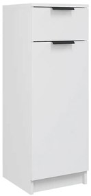 vidaXL Ντουλάπι Μπάνιου Λευκό 32 x 34 x 90 εκ. Επεξεργασμένο Ξύλο