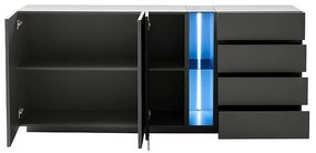 Ψηλός Μπουφές Σκούρο Γκρι 200x42x89 cm