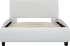 vidaXL Πλαίσιο Κρεβατιού με LED Λευκό 100x200 εκ. Συνθετικό Δέρμα